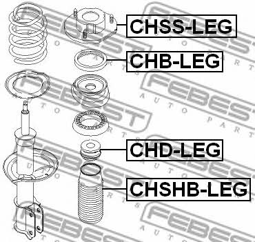 Shock absorber bearing Febest CHB-LEG