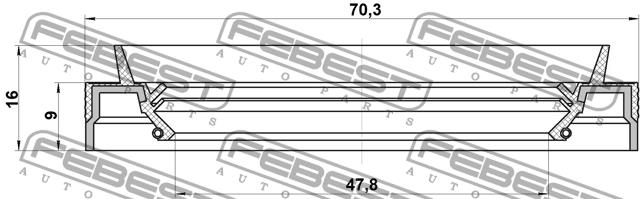 Febest SEAL OIL-DIFFERENTIAL right – price 17 PLN