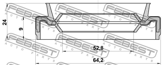 Febest Rear wheel hub oil seal – price 19 PLN