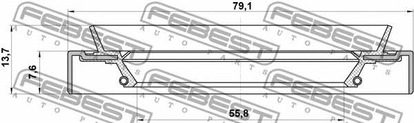 Febest Front wheel hub oil seal – price 21 PLN