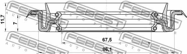 Febest Front wheel hub oil seal – price 29 PLN