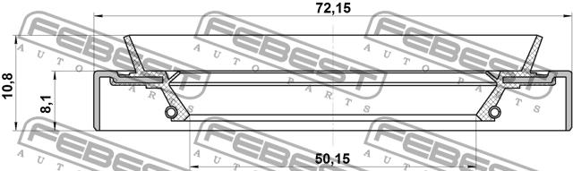Febest Front wheel hub oil seal – price 16 PLN