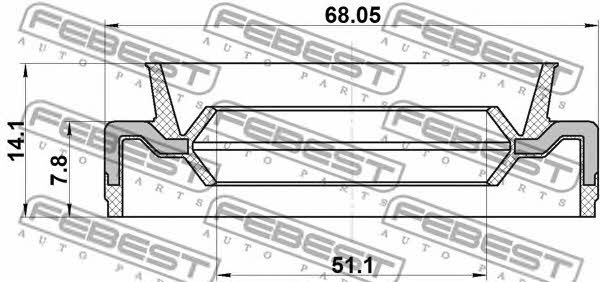 Febest Front wheel hub oil seal – price 17 PLN