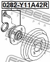 Febest Wheel hub with rear bearing – price 270 PLN