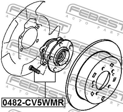 Rear wheel hub Febest 0482-CV5WMR