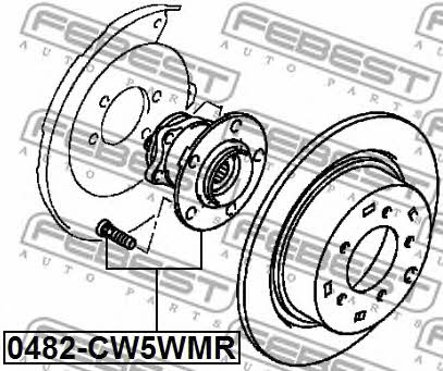 Febest Wheel hub with rear bearing – price