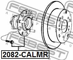 Wheel hub with rear bearing Febest 2082-CALMR