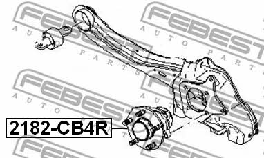 Rear wheel hub Febest 2182-CB4R