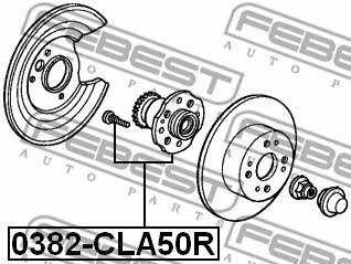 Febest Wheel hub with rear bearing – price 235 PLN