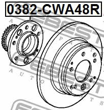 Wheel hub Febest 0382-CWA48R