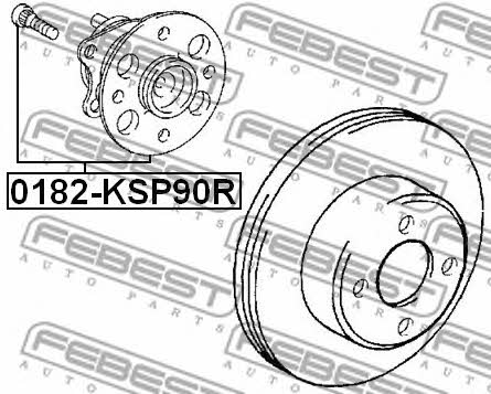 Rear wheel hub Febest 0182-KSP90R