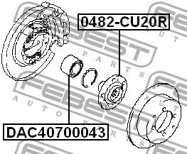 Wheel Hub Febest 0482-CU20R