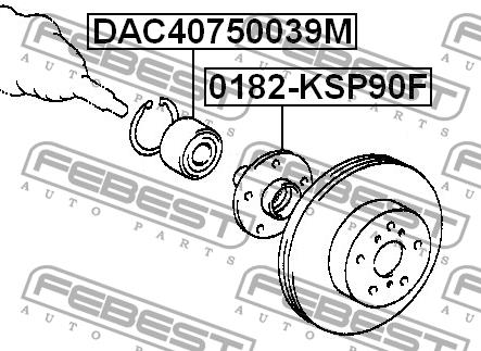Febest Wheel hub front – price 162 PLN