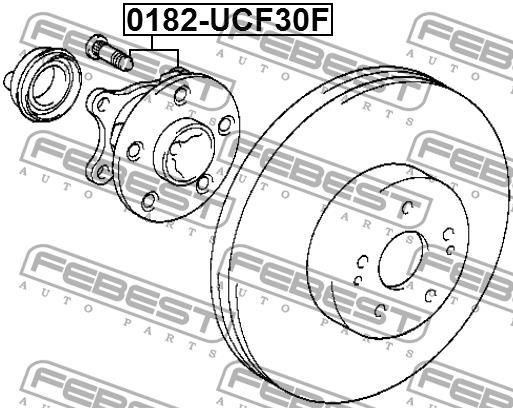 Febest Wheel hub with front bearing – price 355 PLN