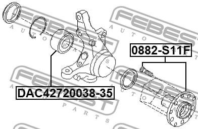Febest Wheel hub front – price 157 PLN