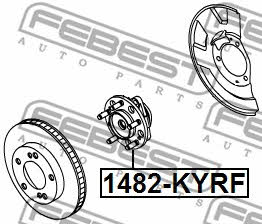 Wheel hub front Febest 1482-KYRF