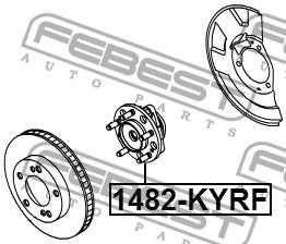 Febest Wheel hub front – price [object Object] PLN
