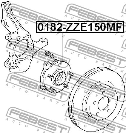 Febest Wheel hub front – price [object Object] PLN