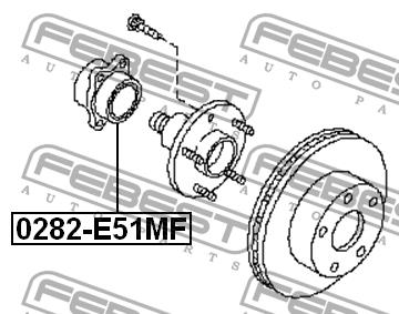 Febest Wheel hub front – price 265 PLN