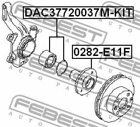Febest Wheel hub front – price 108 PLN