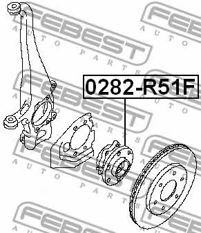 Febest Wheel hub with front bearing – price