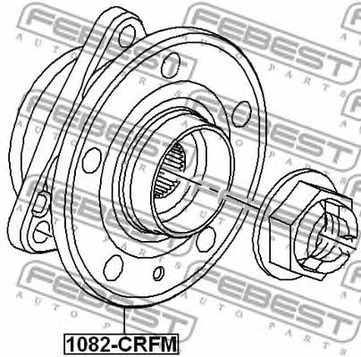 Febest Wheel hub front – price 346 PLN