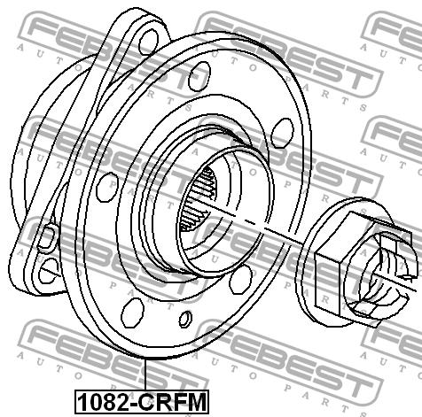 Wheel hub front Febest 1082-CRFM