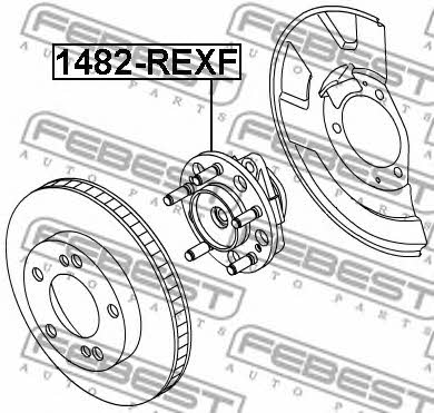 Wheel hub front Febest 1482-REXF
