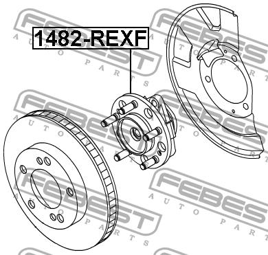 Febest Wheel hub front – price [object Object] PLN