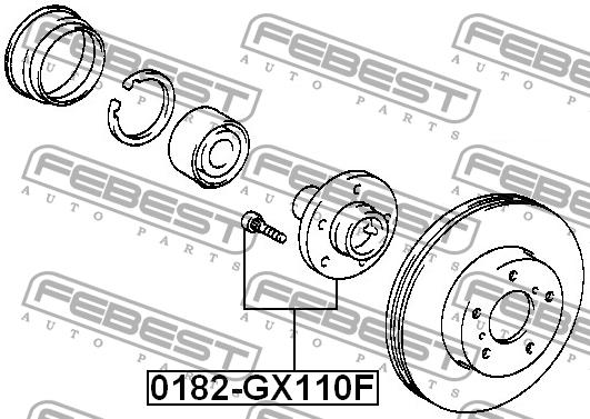 Febest Wheel hub front – price