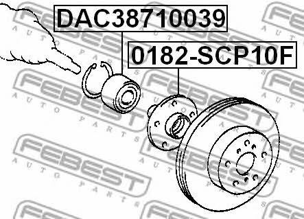 Febest Wheel hub front – price 148 PLN