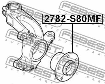 Wheel hub front Febest 2782-S80MF