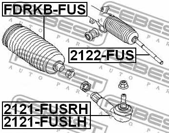 Inner Tie Rod Febest 2122-FUS