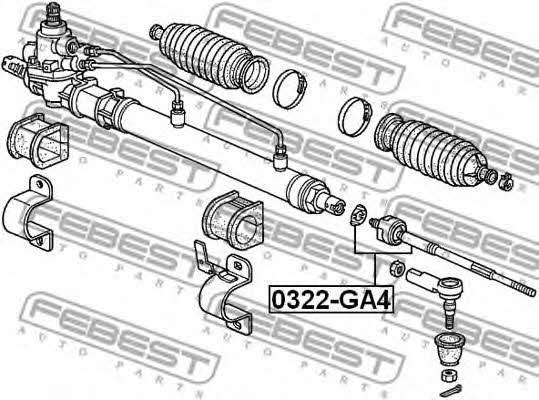 Febest Inner Tie Rod – price 51 PLN