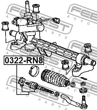Inner Tie Rod Febest 0322-RN8