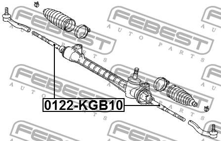 Inner Tie Rod Febest 0122-KGB10