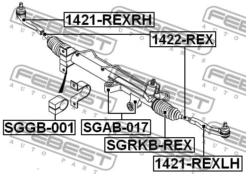 Inner Tie Rod Febest 1422-REX