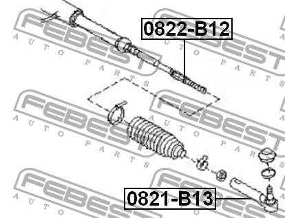 Febest Inner Tie Rod – price 52 PLN