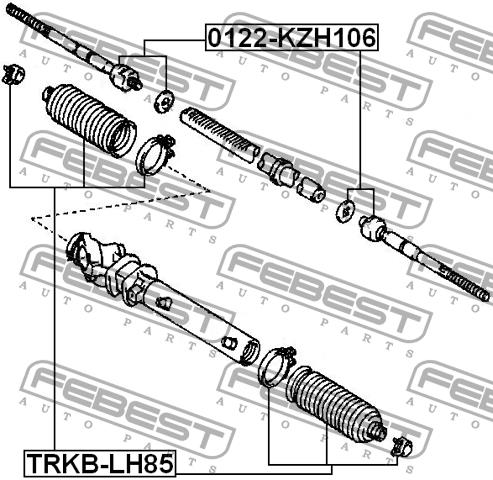 Febest Inner Tie Rod – price 54 PLN