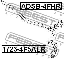 Rear anti roll bar link Febest 1723-4F5ALR