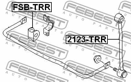 Febest Rear stabilizer bar – price 77 PLN