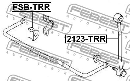 Rear stabilizer bar Febest 2123-TRR