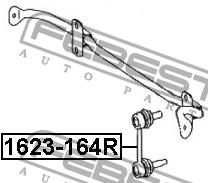 Rear stabilizer bar Febest 1623-164R