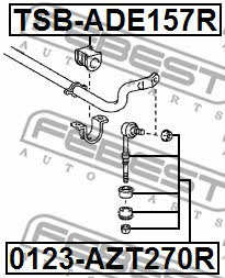 Rear stabilizer bar Febest 0123-AZT270R
