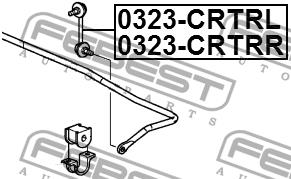 Febest Left anti roll bar link – price 40 PLN