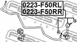 Febest Left anti roll bar link – price 46 PLN