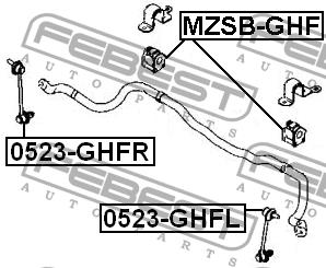 Febest Front stabilizer bar, right – price 41 PLN