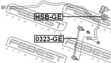 Febest Front stabilizer bar – price 67 PLN