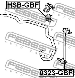 Front stabilizer bar Febest 0323-GBF