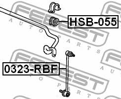 Front stabilizer bar Febest 0323-RBF